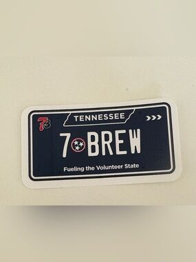 7 Brew License Plate Sticker - Tennessee